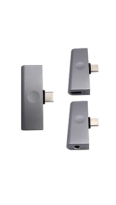 二合一 USB-C 转 3.5mm 音频转接器(支持 PD 快充与 ENC 降噪麦克风)